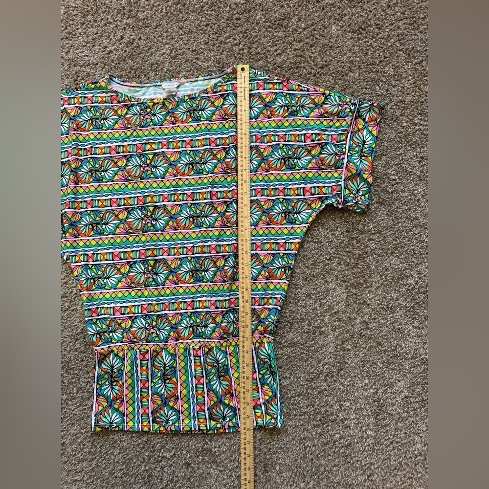 Trina Turk Printed Bora Stripe Colorful Tunic - Picture 9 of 10